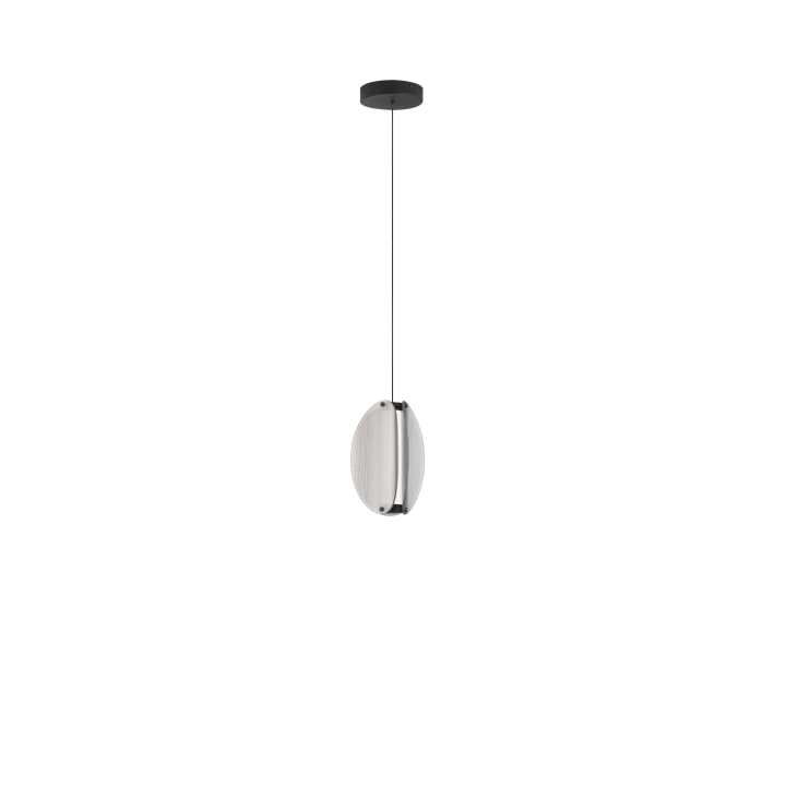 LUCES NOIR lampa wisząca LED 9W czarna pojedyncza dekoracyjna