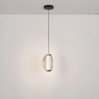 LUCES NOIR lampa wisząca LED 9W czarna pojedyncza dekoracyjna