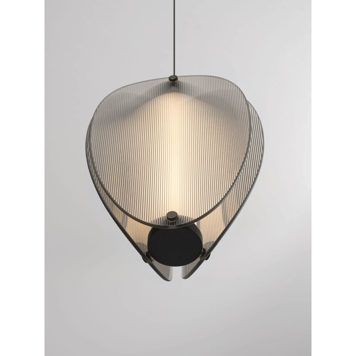 LUCES NOIR lampa wisząca LED 9W czarna pojedyncza dekoracyjna