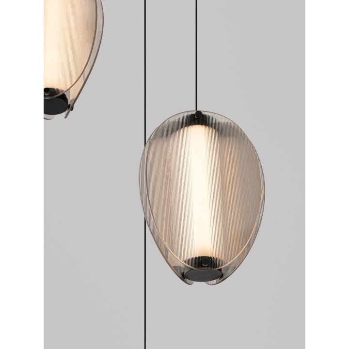 LUCES NOIR 24W 3000K dimmable glass LED pendant lamp