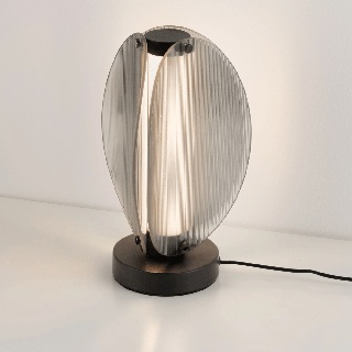 LUCES NOIR lampa stołowa LED 9W 3000K szklana, czarna