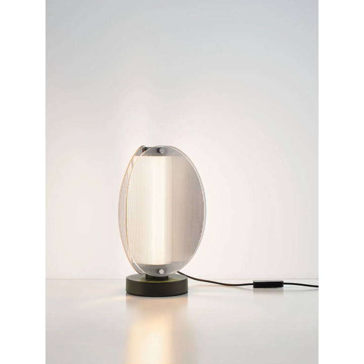 LUCES NOIR lampa stołowa LED 9W 3000K szklana, czarna