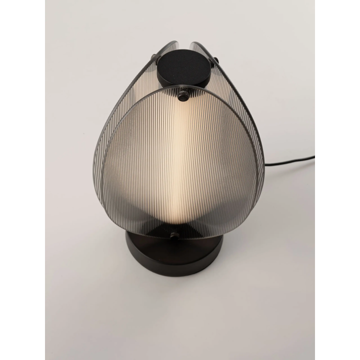 LUCES NOIR lampa stołowa LED 9W 3000K szklana, czarna