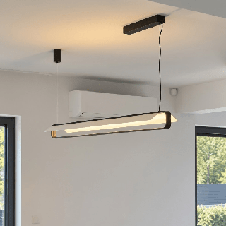 LOONARI VELORA P lampa wisząca LED 3000K podłużna 127cm, 158cm