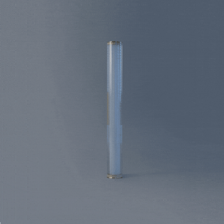 LOONARI RIVIA P lampa wisząca pionowa tuba LED z ryflowanym szkłem