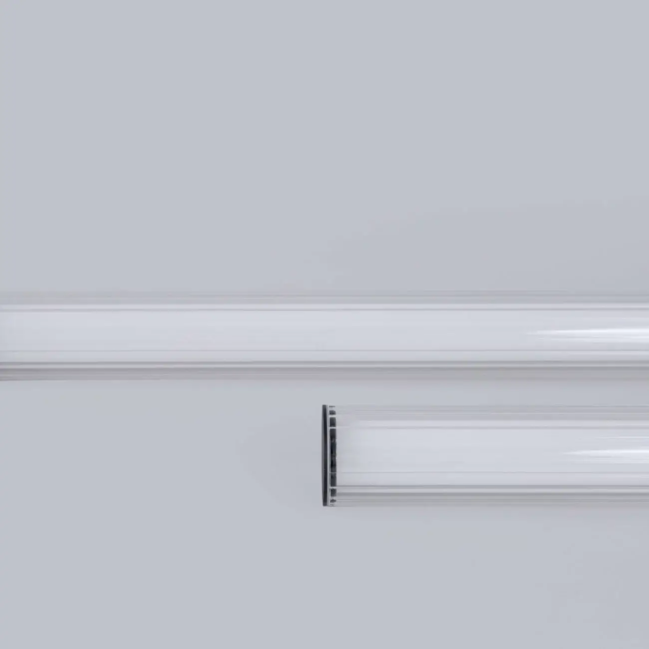 LOONARI RIVIA P lampa wisząca pionowa tuba LED z ryflowanym szkłem