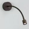 ASTRO wall lamp Fosso Switched brown, nickel LED 2,5W