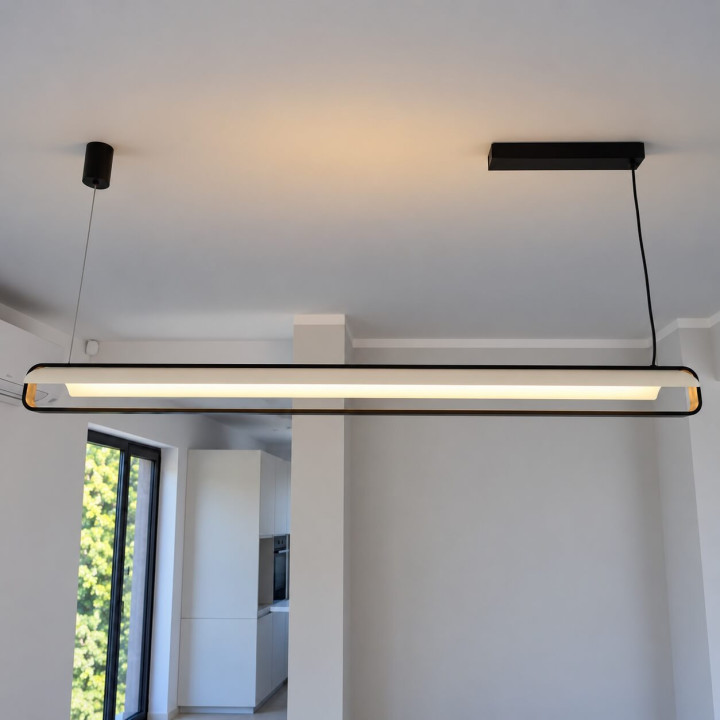 LOONARI VELORA P linear LED pendant light, 3000K, 127 cm / 158 cm