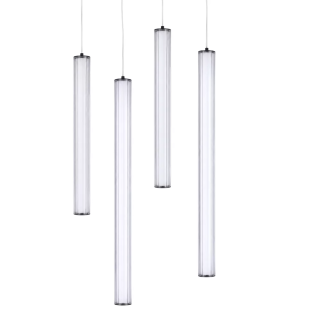 LOONARI RIVIA P LED tube pendant lamp (62 cm, 92 cm) with fluted glass