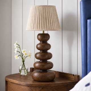 ADANI BOULDER AD366 tall table lamp 79cm dark mango wood