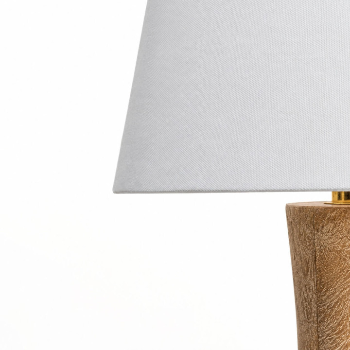 ADANI ASPEN AD369 drewniana lampa stołowa z mango 76cm z abażurem