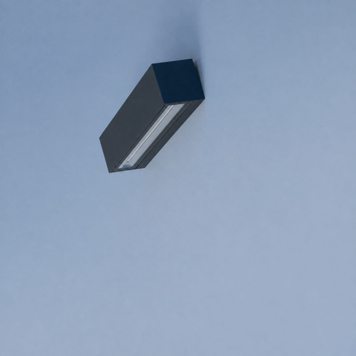 LOONARI MOLI LED outdoor wall lamp IP65, 3000K, graphite, 25cm/50cm