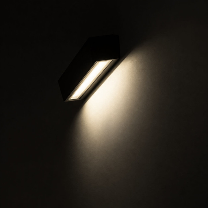 LOONARI MOLI LED outdoor wall lamp IP65, 3000K, graphite, 25cm/50cm
