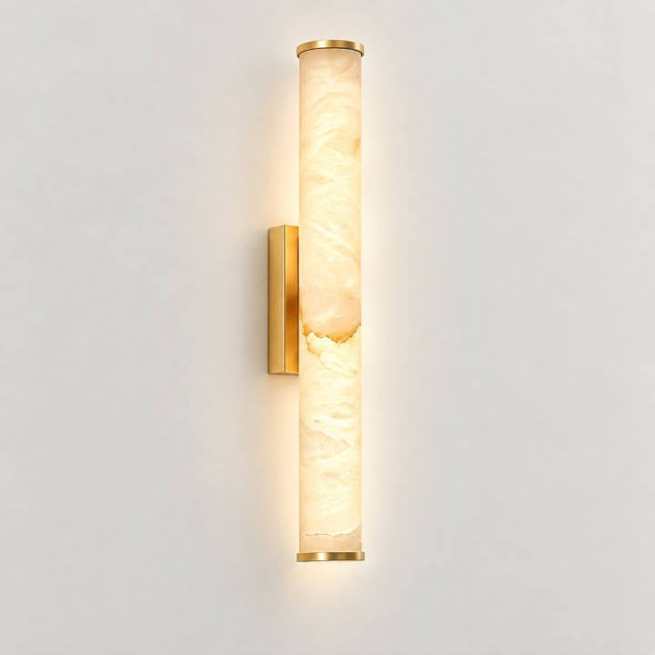 ALABASTRO AD338 kinkiet LED tuba hiszpański alabaster złoty, czarny