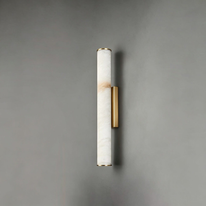 ALABASTRO AD338 LED tube wall light, Spanish alabaster, gold or black