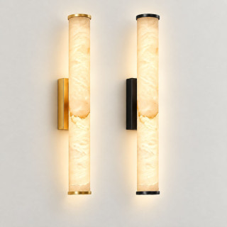 ALABASTRO AD338 kinkiet LED tuba hiszpański alabaster złoty, czarny