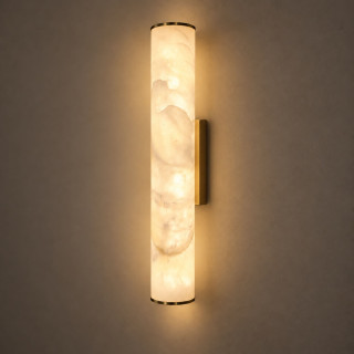 ALABASTRO AD338 kinkiet LED tuba hiszpański alabaster złoty, czarny
