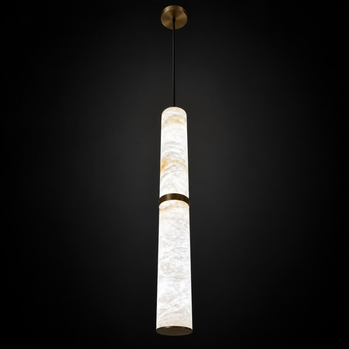 ALABASTRO AD336 pendant tube light 50 cm LED 10W Spanish alabaster