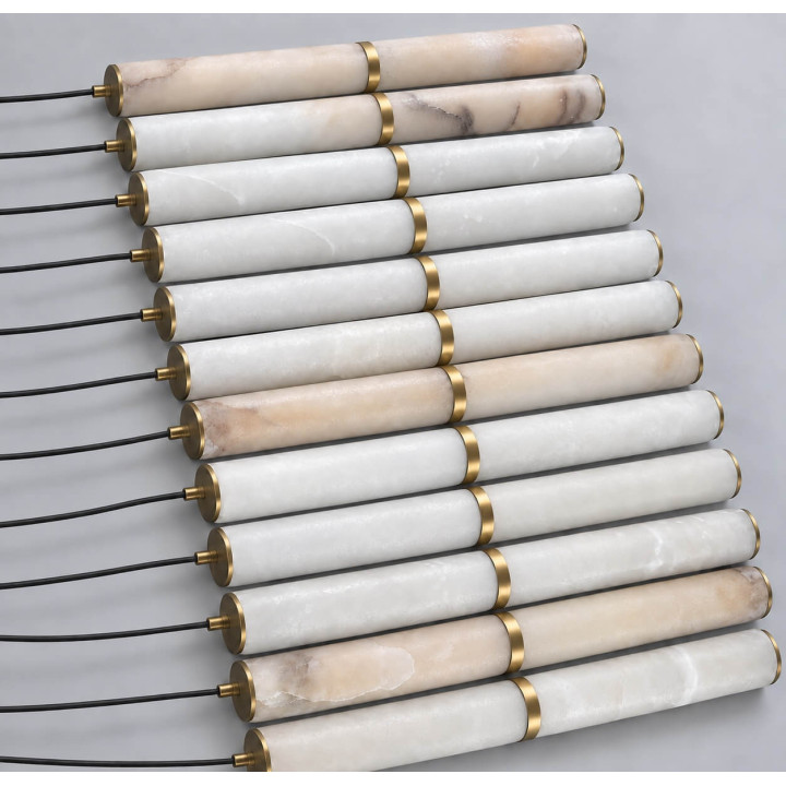 ALABASTRO AD336 pendant tube light 50 cm LED 10W Spanish alabaster