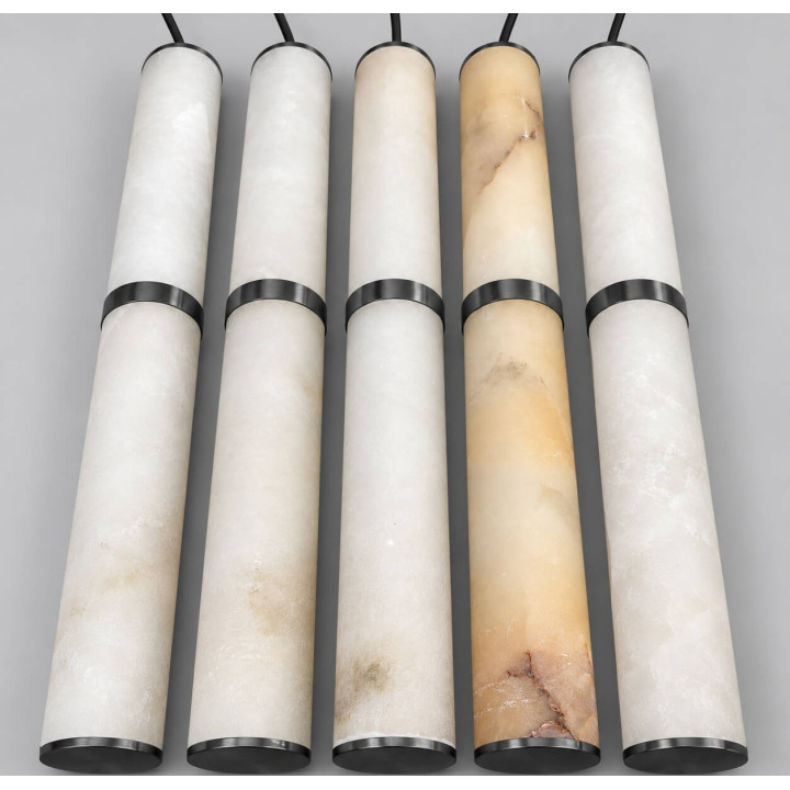 ALABASTRO AD336 pendant tube light 50 cm LED 10W Spanish alabaster