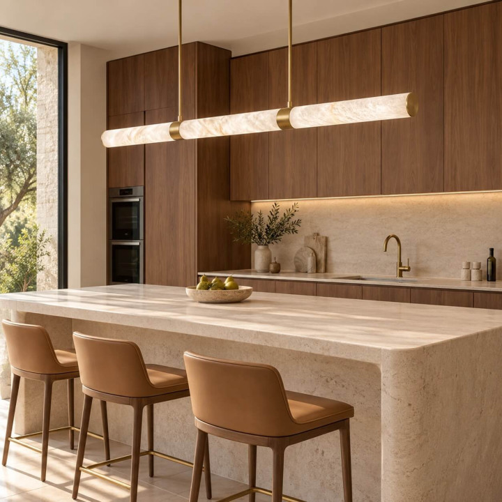 ALABASTRO AD337 podłużna lampa wisząca LED 150cm hiszpański alabaster