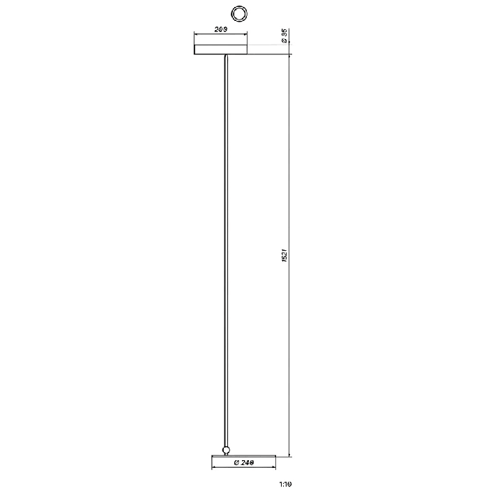 LOONARI STICK FL lampa podłogowa LED regulowany reflektor i ściemniacz