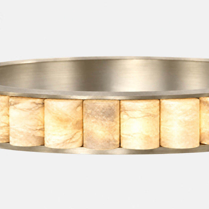 ALABASTRO AD341 lampa wisząca złoty ring LED 60cm hiszpański alabaster