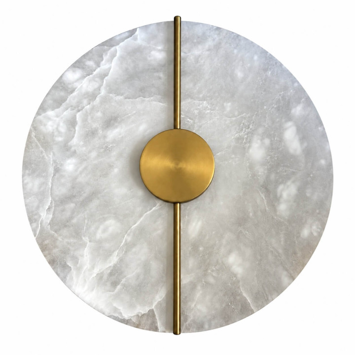 ALABASTRO AD345 okrągły kinkiet LED 25cm hiszpański alabaster 3000K