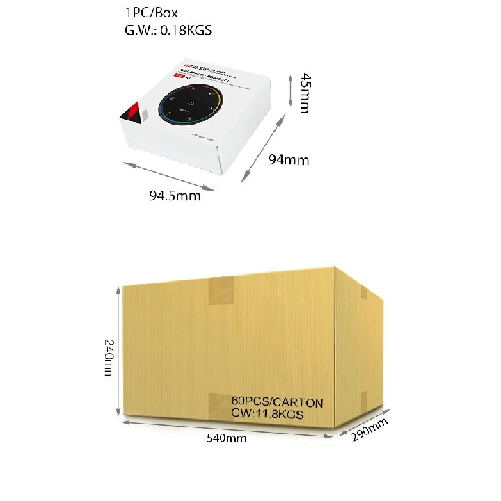 Knob Remote K6 kontroler obrotowy RF 2.4GHz RGB+CCT płynne sterowanie