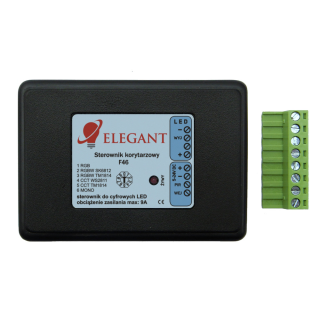 Elegant F46 controller for digital RGB, RGBW, CCT, and MONO LED strips