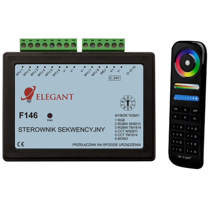 Uniwersalny sterownik LED Elegant F146 idealny do korytarzy i schod&oacute;w