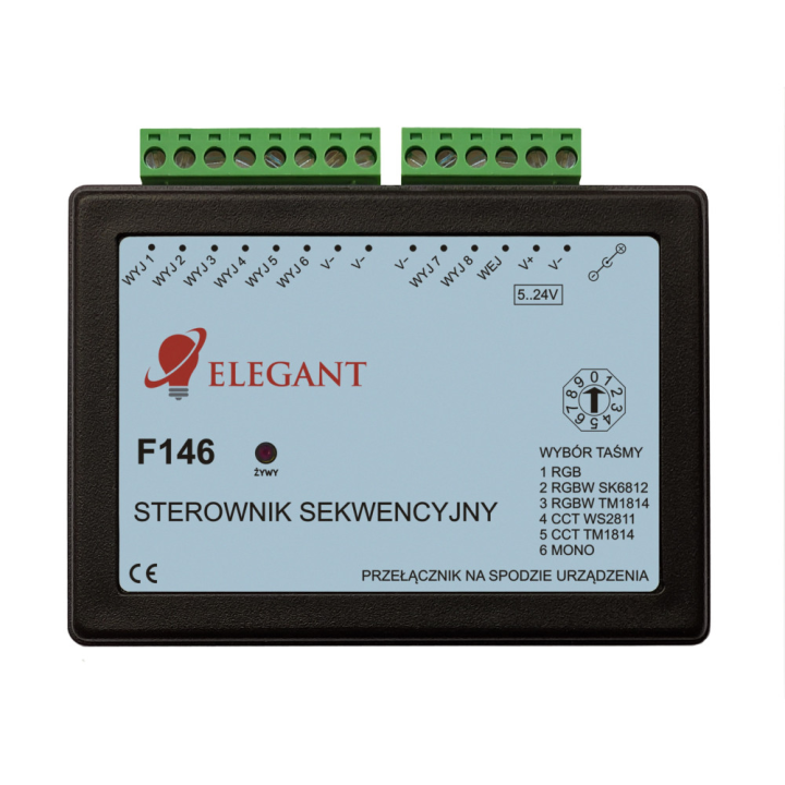 Uniwersalny sterownik LED Elegant F146 idealny do korytarzy i schod&oacute;w