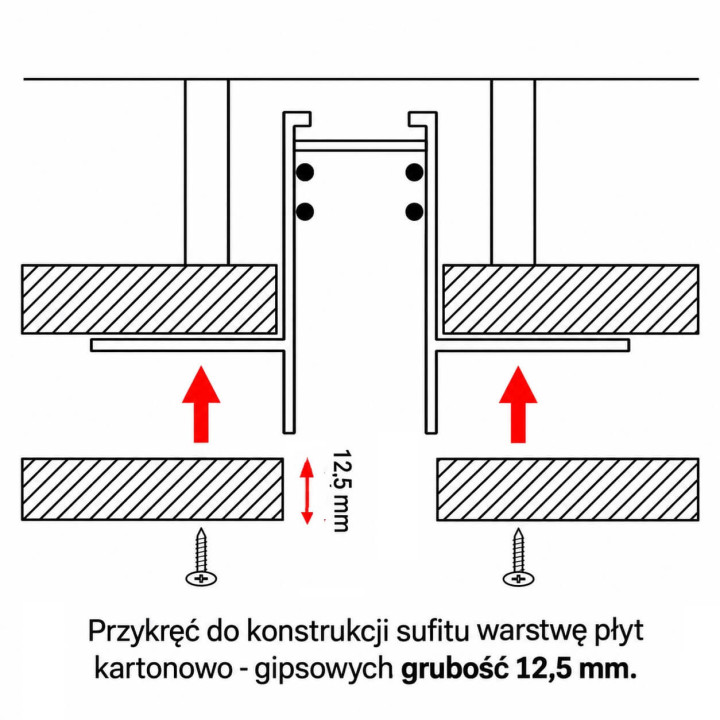 SLED MULTILINE trimless recessed magnetic track 12,5mm white, black