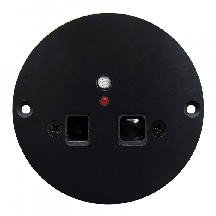 Elegant FS124 proximity and twilight switch, 12&ndash;24V DC, white/black