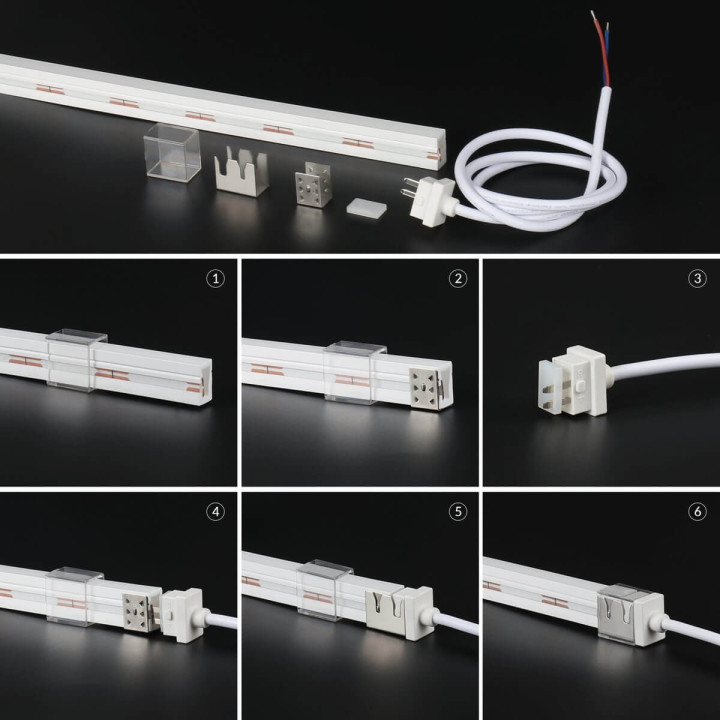 NEON FLEX silikonowy wąż LED zewnętrzny IP67 24V rolki 5m, 10m, 20m