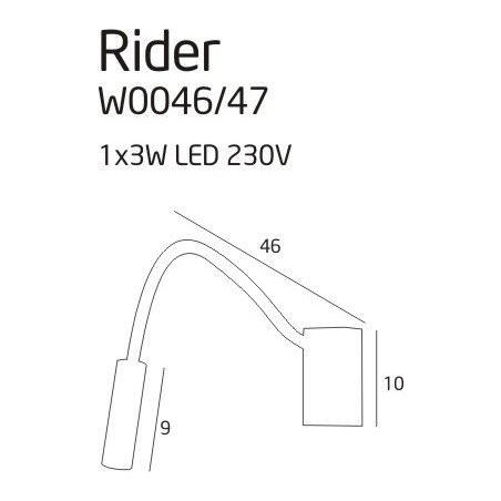 MAXlight Rider White W0047 wall lamp