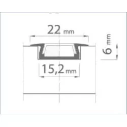 Profil led MICRO - K anodowany 1m