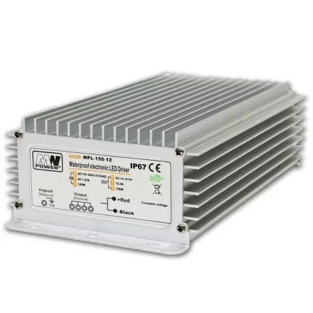 Zasilacz LED MW Power MPL-150-12 150W 12,5A 12V DC WODOODPORNY Zasilacz LED MW Power MPL-150-12 150W 12,5A 12V DC WODOODPORNY