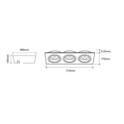 BPM KATLI 3052 LED 3x16W alu brushed