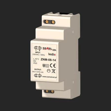 LEDIX ZNM-08-14 Zasilacz modułowy 14V DC/8W