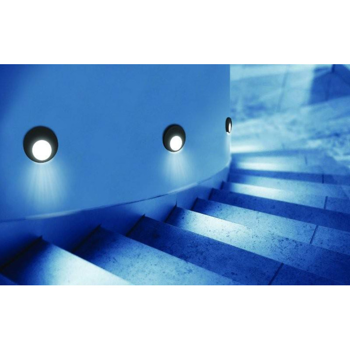 Aluminum Round LED luminaire Ledix Muna PT 14V DC with motion sensor and dusk sensor