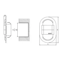 Dual LED luminaire staircase RUEDA DUO