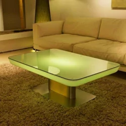 ORA HOME COFFEE TABLE: LED FURNITURE WITH STYLISH STORAGE SPACE - MOREE