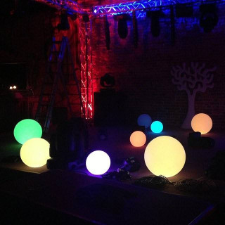 Lampa solarna kula LED GARDEN BALL RGB+3000K 30cm, 40cm