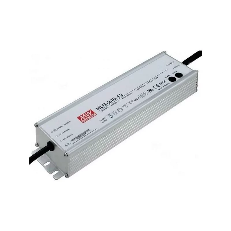 LED Power Supplies Mean Well   192W 16A HLG-240-12 12V DC Waterproof IP65 