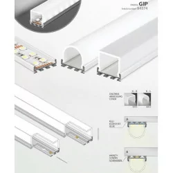 Profile led GIP anodized 2m