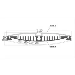 PROFILMULTI  A + B anodized 2m