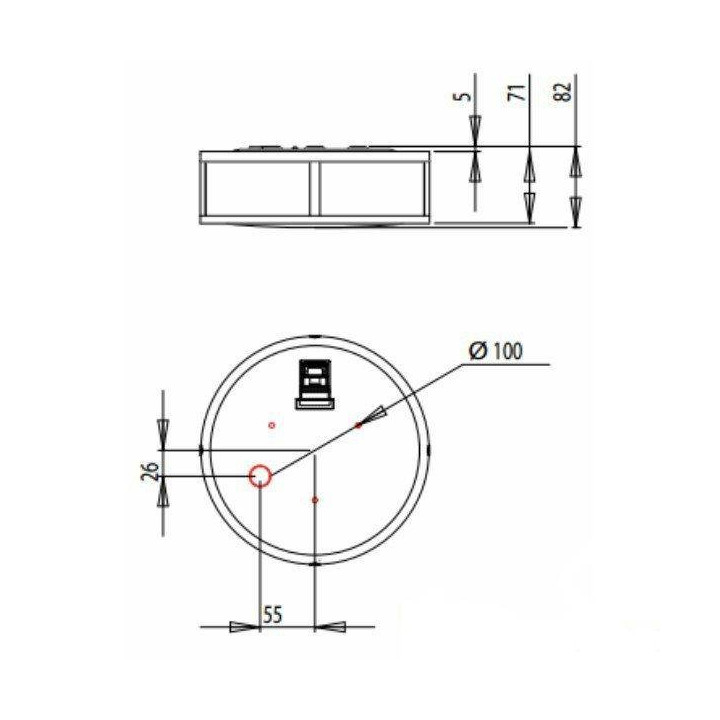 ASTRO Mashiko Round 230 bathroom ceiling lamp, chrome or bronze