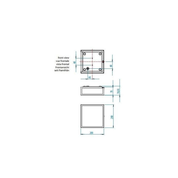 Astro MASHIKO 200 SQUARE chrom, brąz lampa IP44 kwadratowa