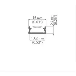 profiel led micro-alu TAMI ALU 1m